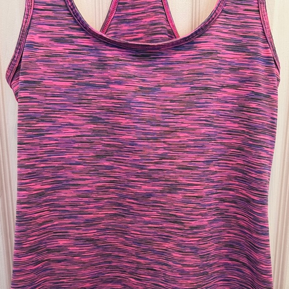 90 Degree by Reflex Women's Heathered Pink Racerback Tank - Picture 2 of 5
